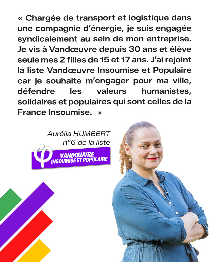 Présentation d'Aurélia — 6e de liste